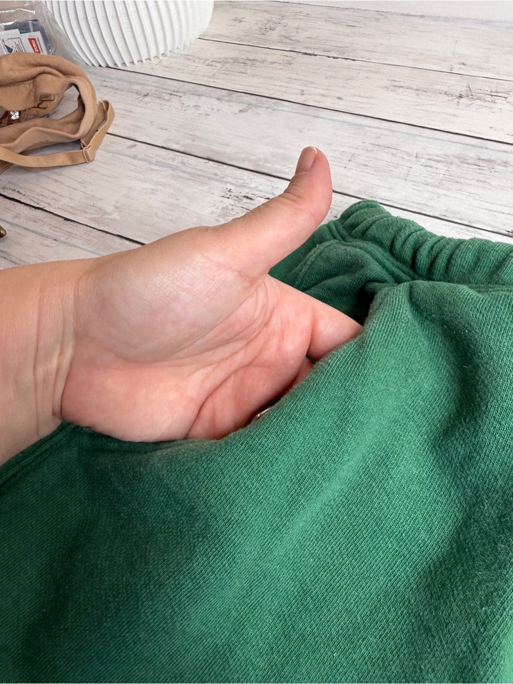 Free People Forest Green sweatpants with pockets - Picture 5 of 6